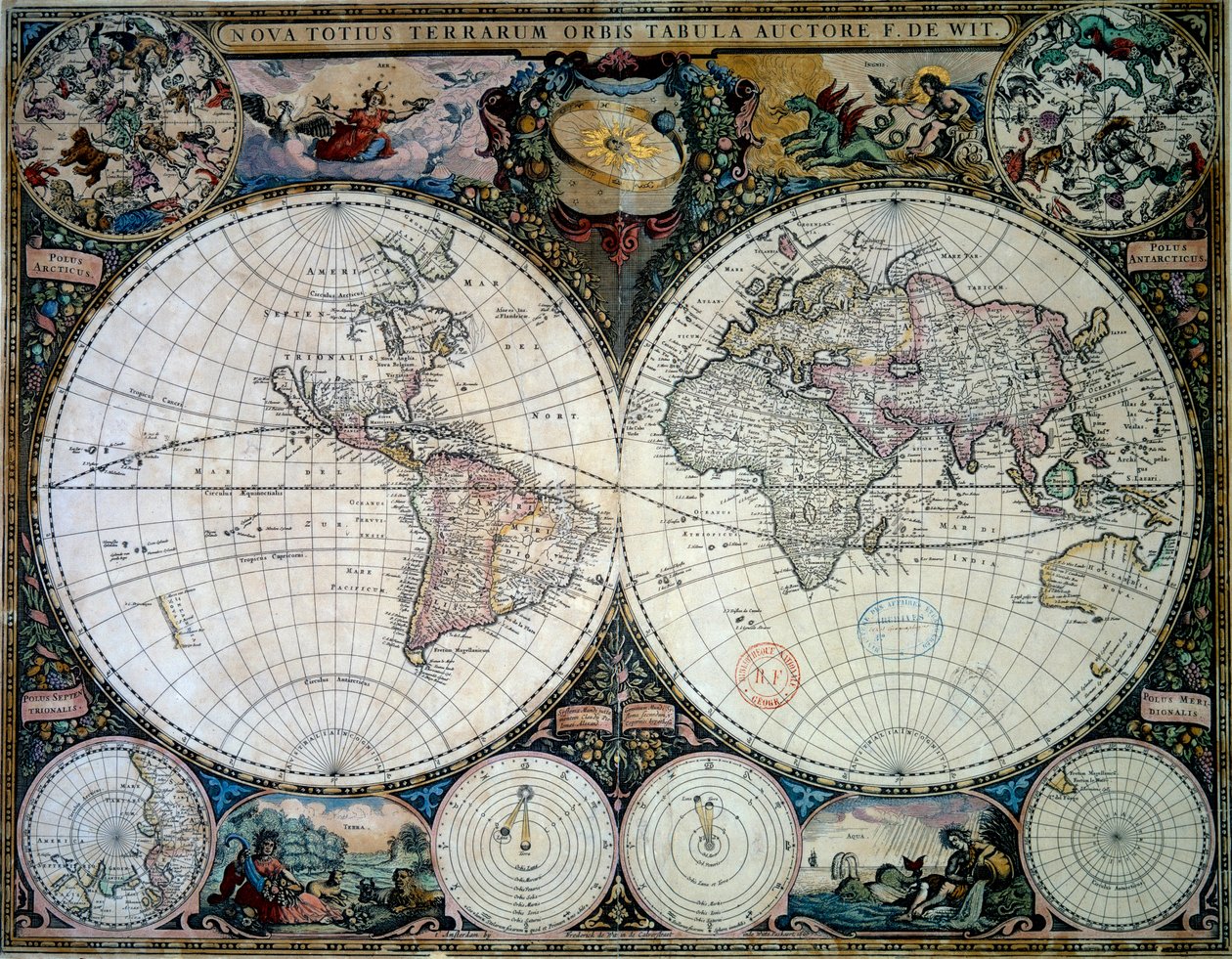 弗雷德里克-德-维特（17世纪）的平面图（ec.holl.）1660年巴黎，B.N. 作者 弗雷德里克·德（之后）机智