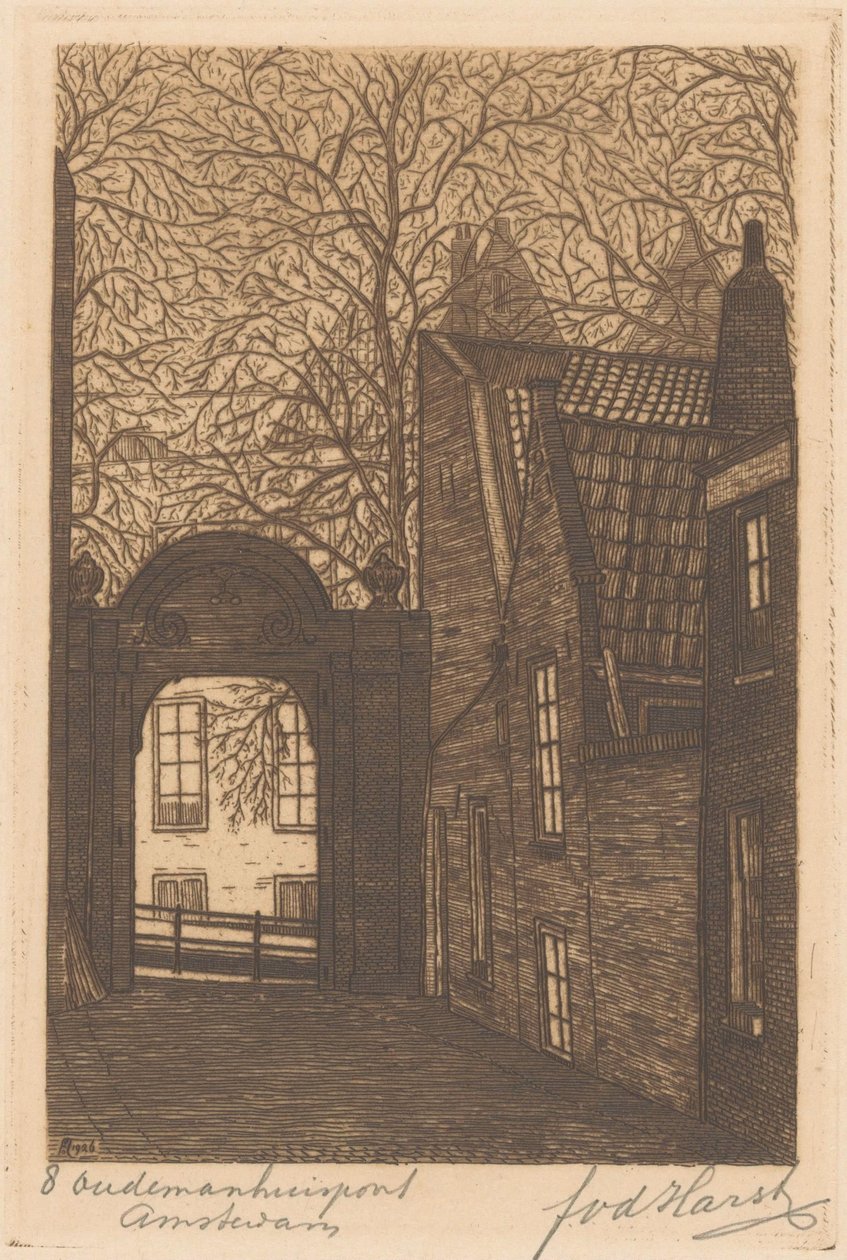 阿姆斯特丹奥德曼惠斯普特酒店 作者 Frederik van der Harst（艺术家签名）