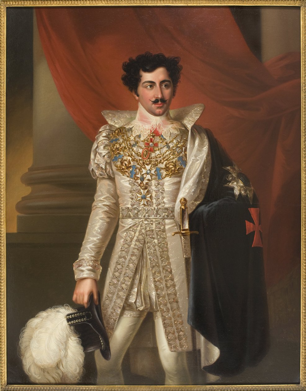 Oscar I, roi de Suede et Norvege - 瑞典和挪威国王Oscar I (1799-1859)的肖像，由Westin, Fredric (1782-1862)绘制。布面油画。尺寸：149x114厘米。斯德哥尔摩国家博物馆 作者 弗雷德里克·威斯汀