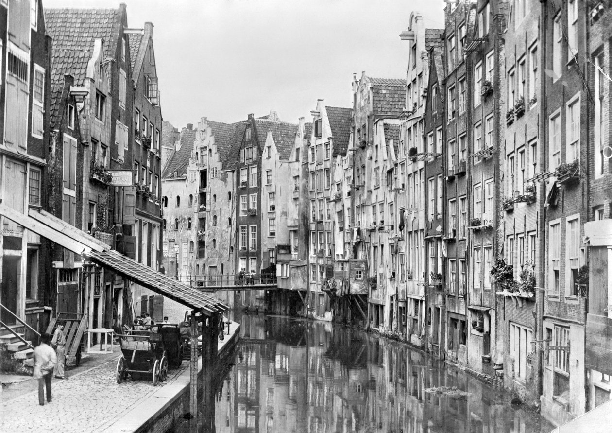 Achterburgwal，阿姆斯特丹，20世纪初 作者 法国摄影师