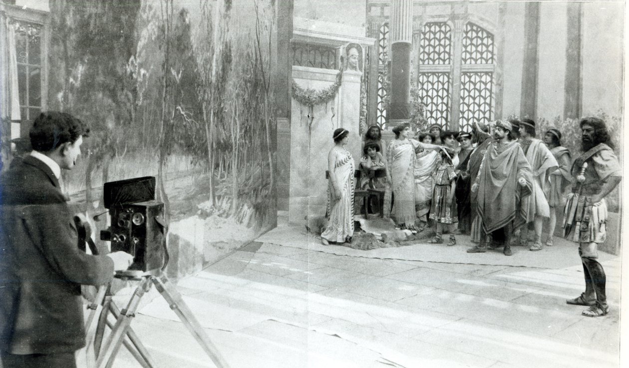 来自Academie和Comedie Francaise的演员于1909年拍摄了Retour dUlysse 作者 法国摄影师