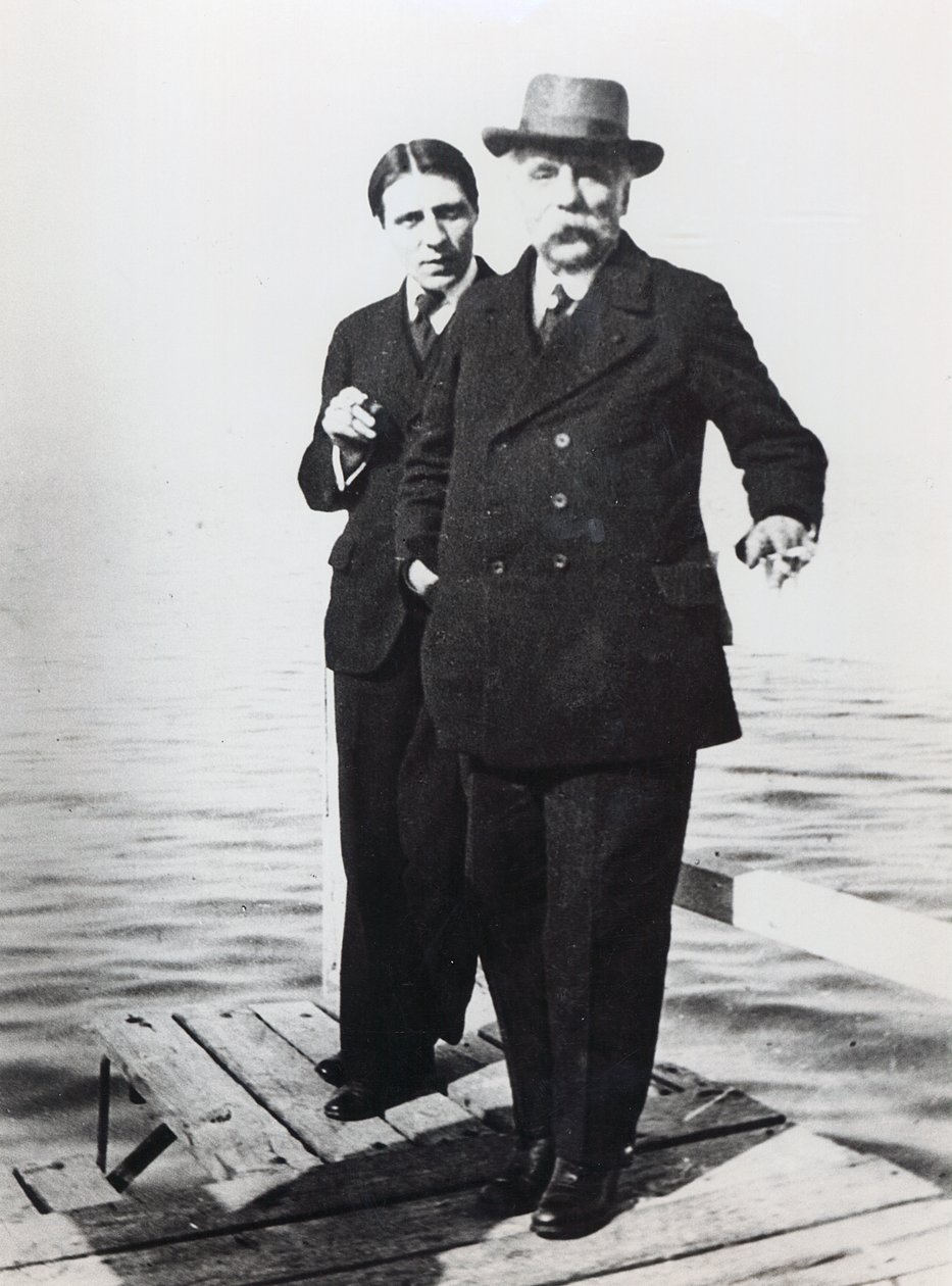 Alfred Cortot（1877-1962）和Gabriel Faure（1845-1924），20世纪初 作者 法国摄影师