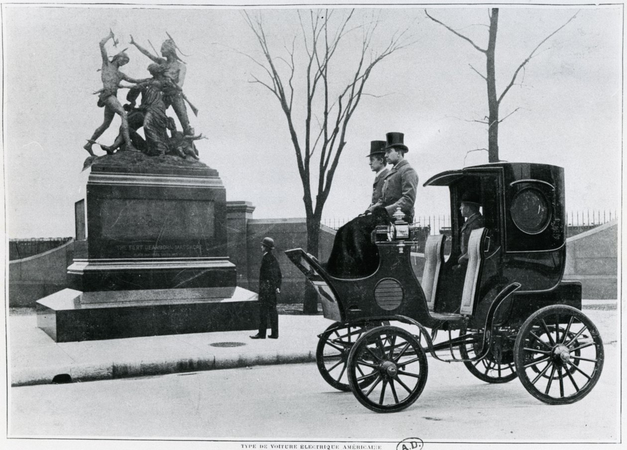美国电动汽车在巴黎，c.1900 作者 法国摄影师
