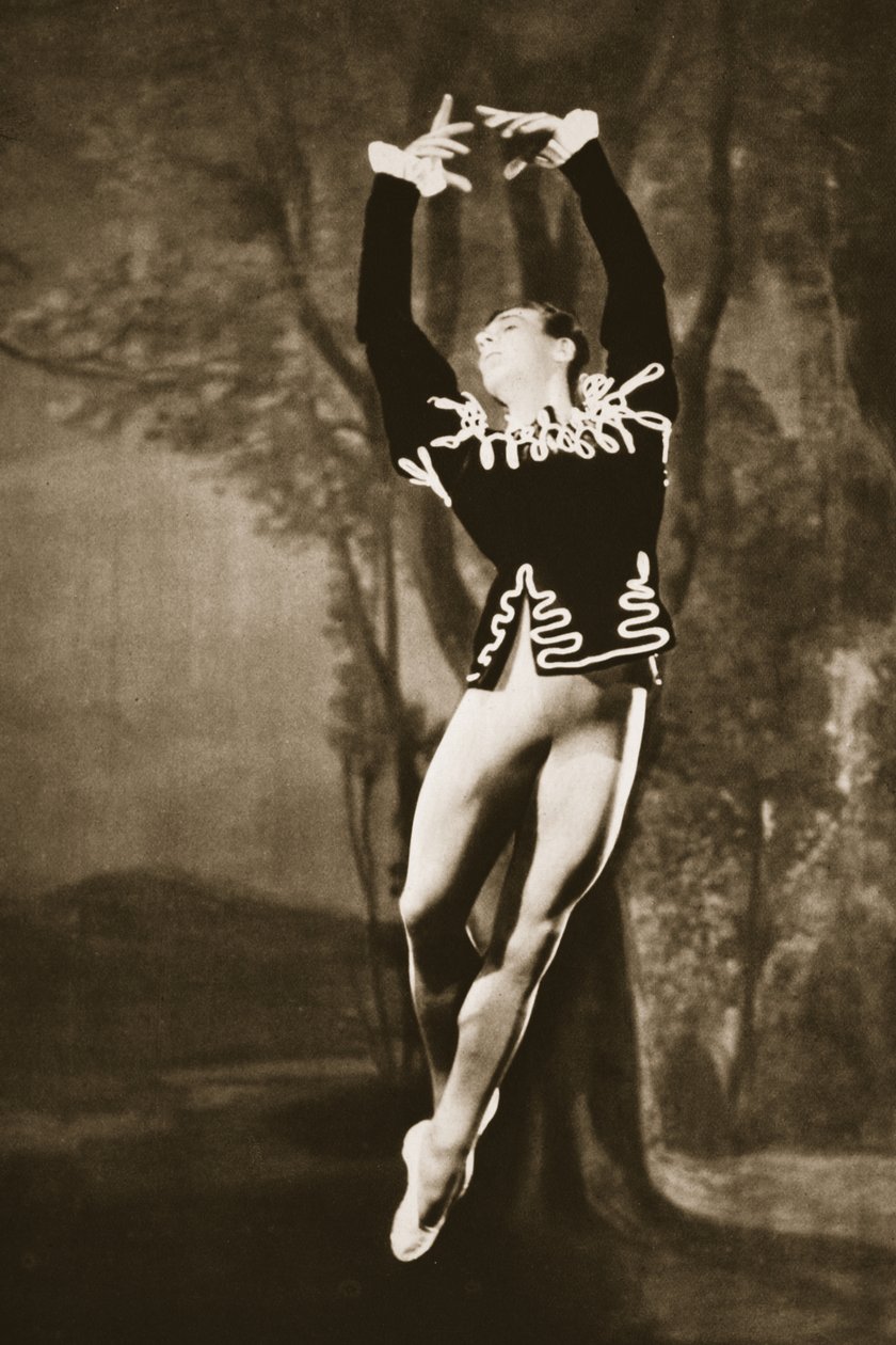 天鹅湖的安德烈·埃格莱夫斯基，1949年蒙特卡洛大芭蕾舞团（照相凹版） 作者 法国摄影师