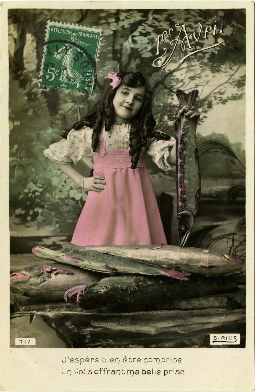 愚人节，1913年（彩色照片） 作者 法国摄影师