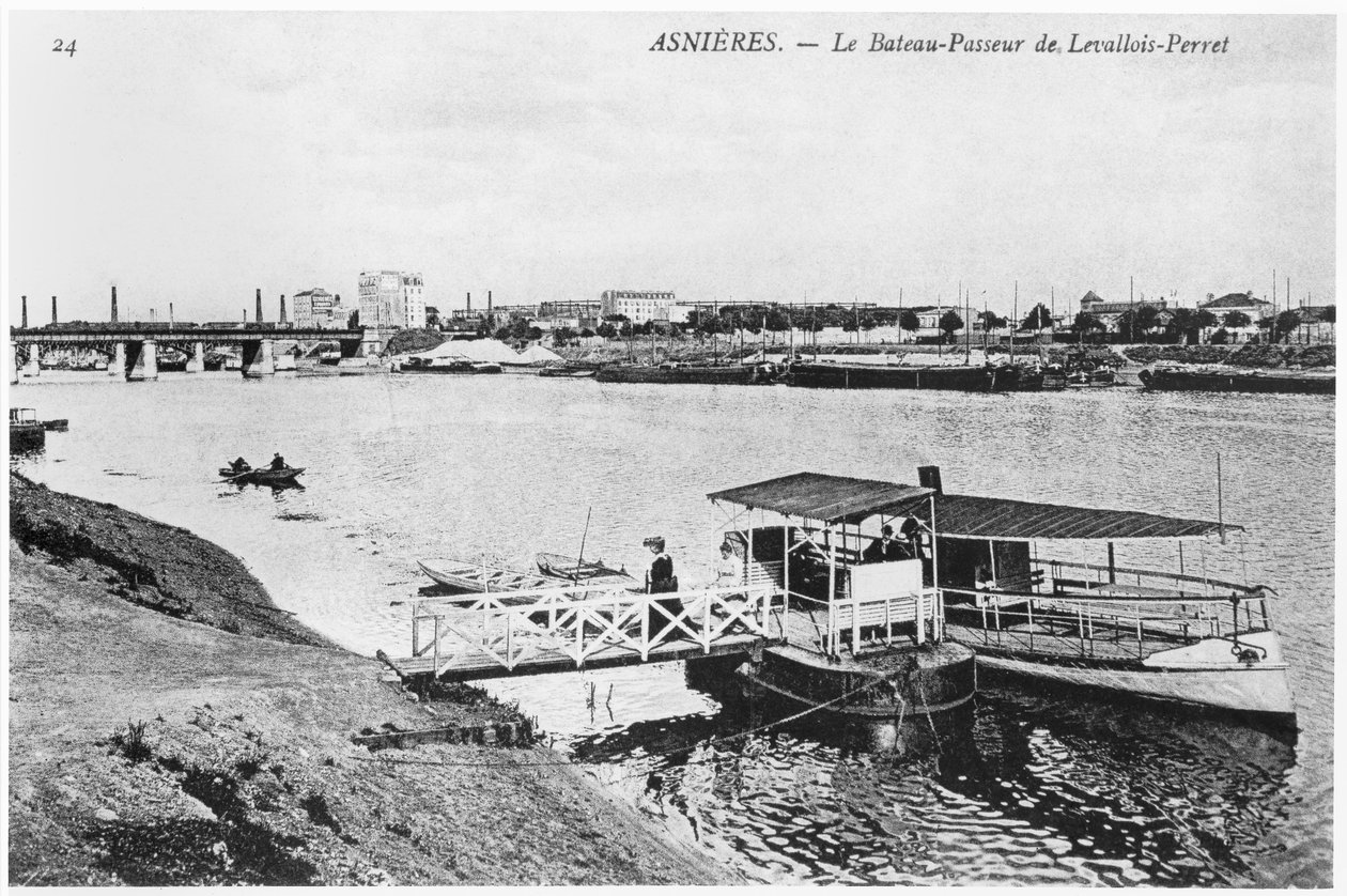 Asvalres，Levallois-Perret的渡轮，c.1900 作者 法国摄影师