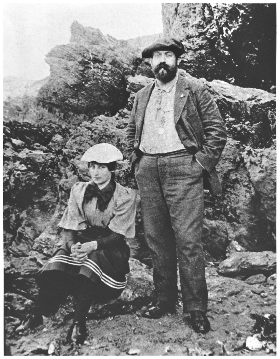 科莱特（1873-1954）和威利（1859-1931）在Belle-Ile，1894年夏天 作者 法国摄影师