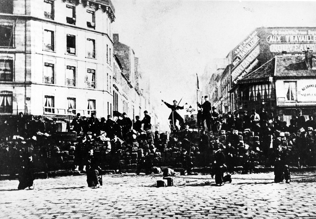 1871年蒙马特的Communard Barricade 作者 法国摄影师