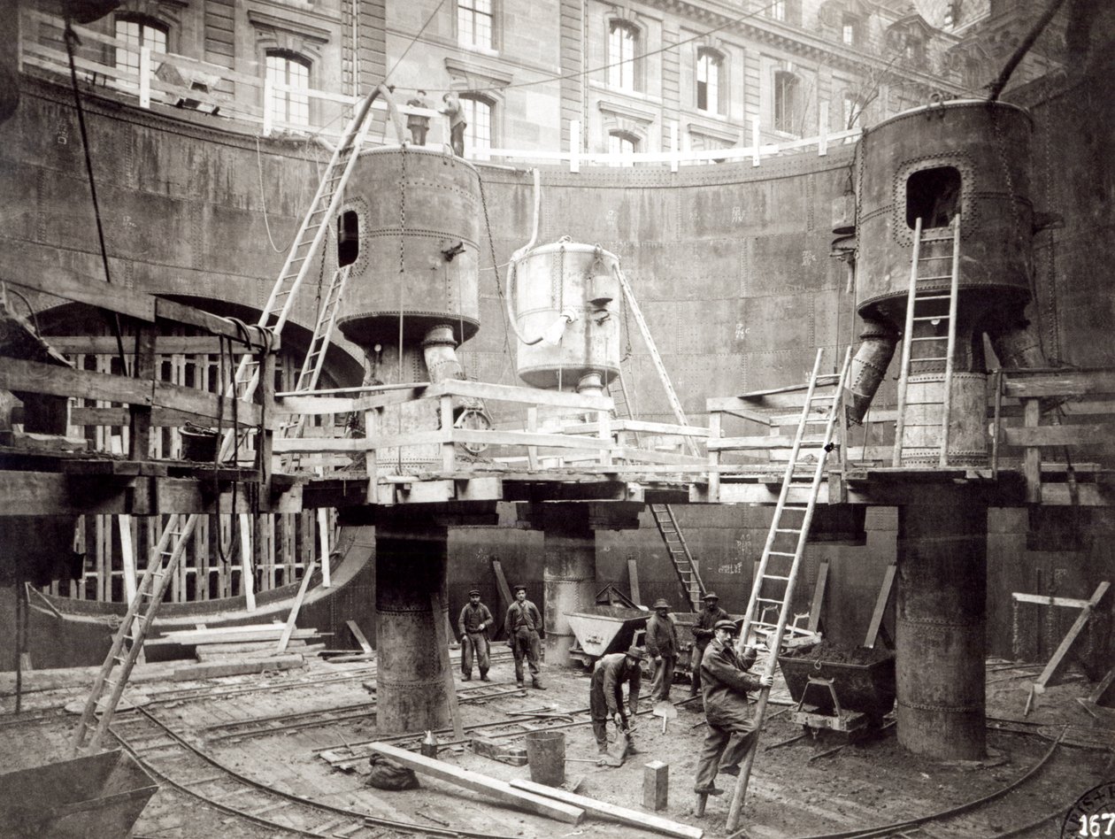 1907年1月18日在巴黎建造地铁 作者 法国摄影师