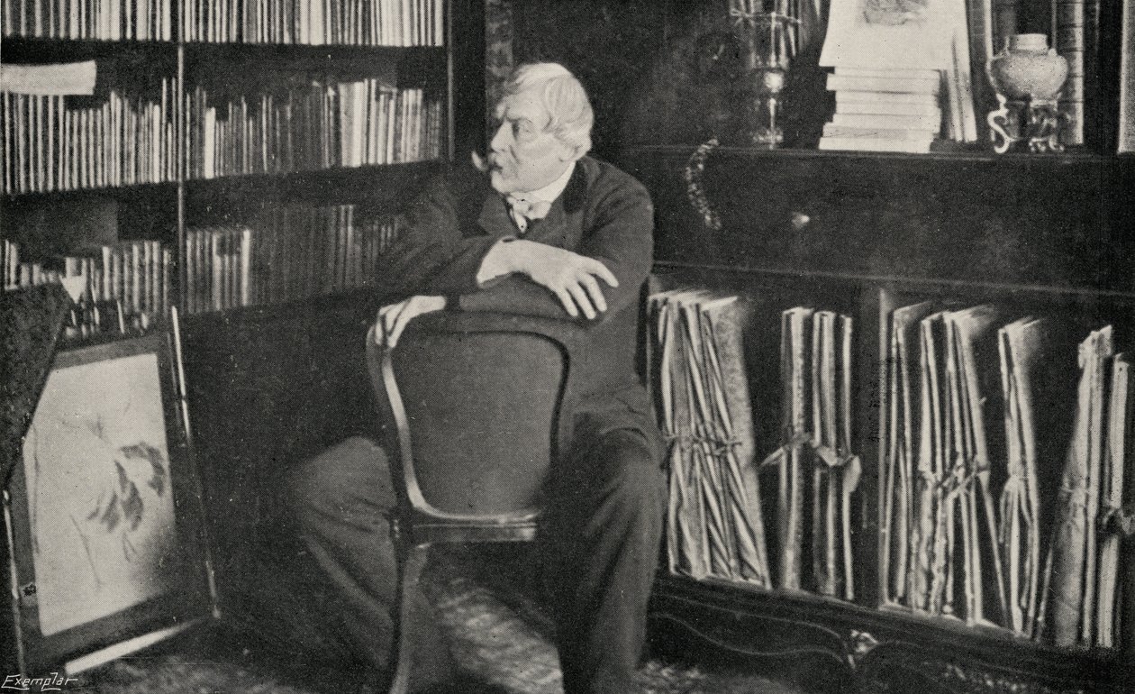 Edmond de Goncourt（1822-96）在他的研究中 作者 法国摄影师
