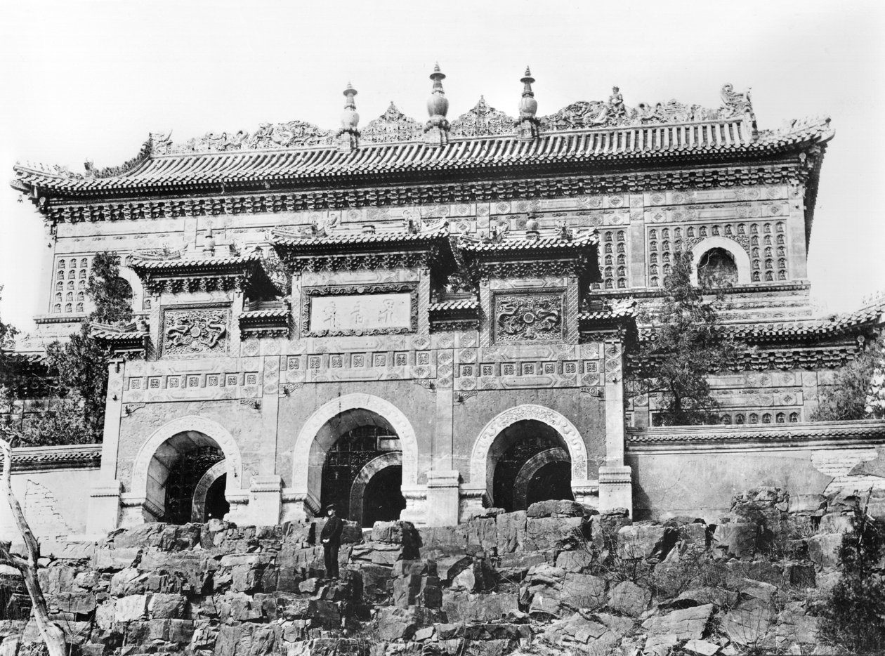 紫禁城的入口在北京，中国，c.1900 作者 法国摄影师