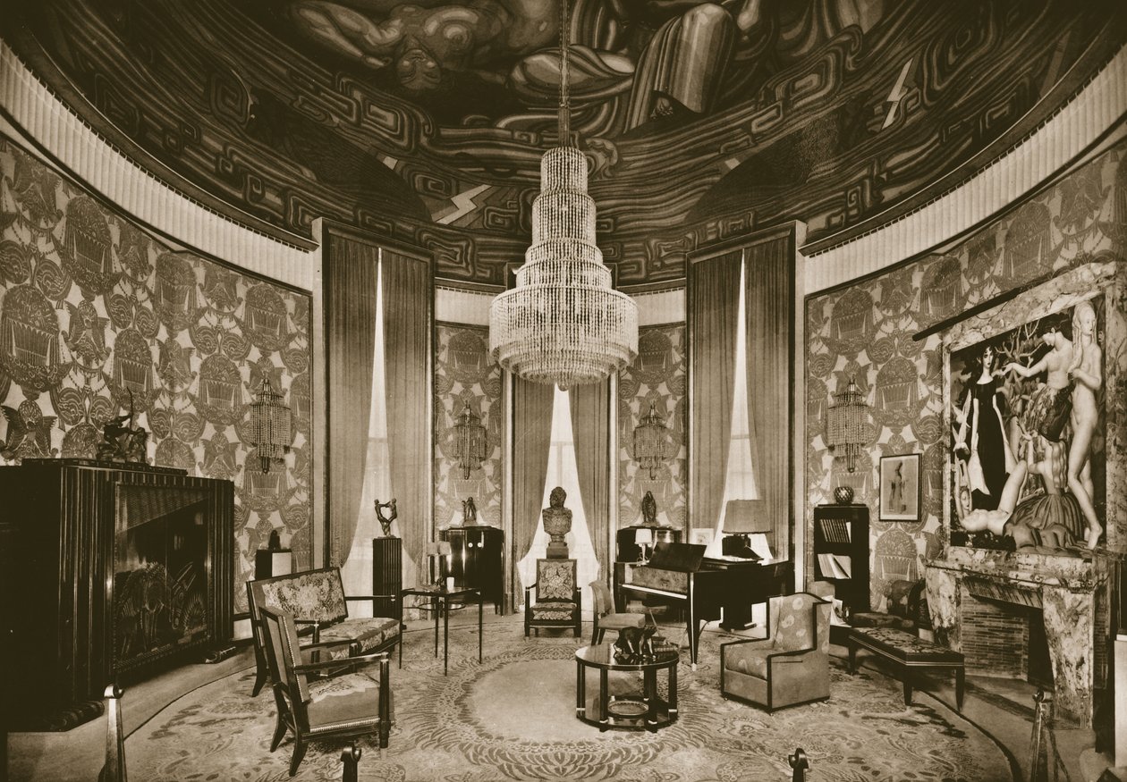 Grand Salon，由Jacques-Emile Ruhlmann设计，1925年 作者 法国摄影师