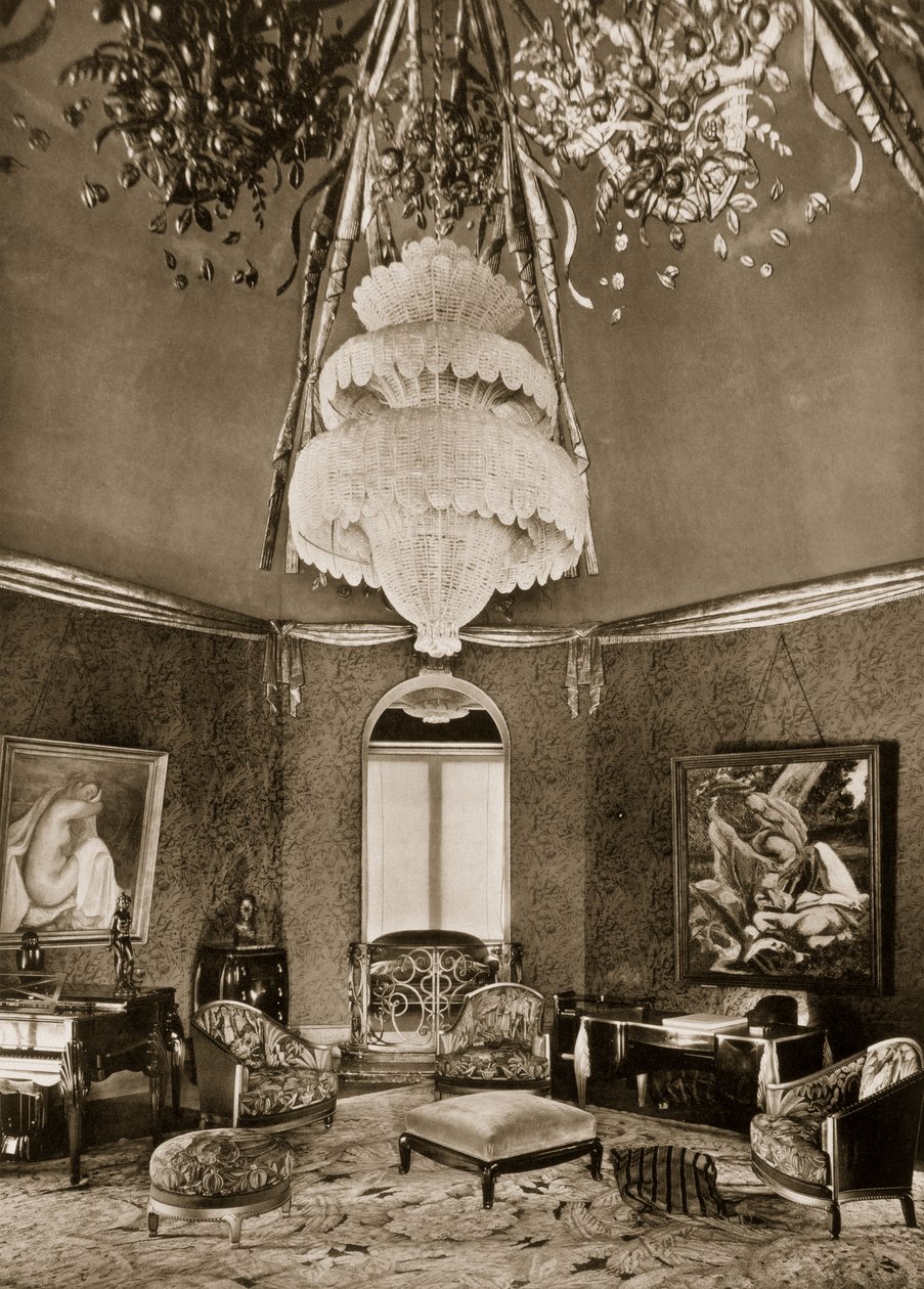 Grand SalonDrawing Room，由Sue and Mare设计，来自1925年的Furniture Sets II 作者 法国摄影师