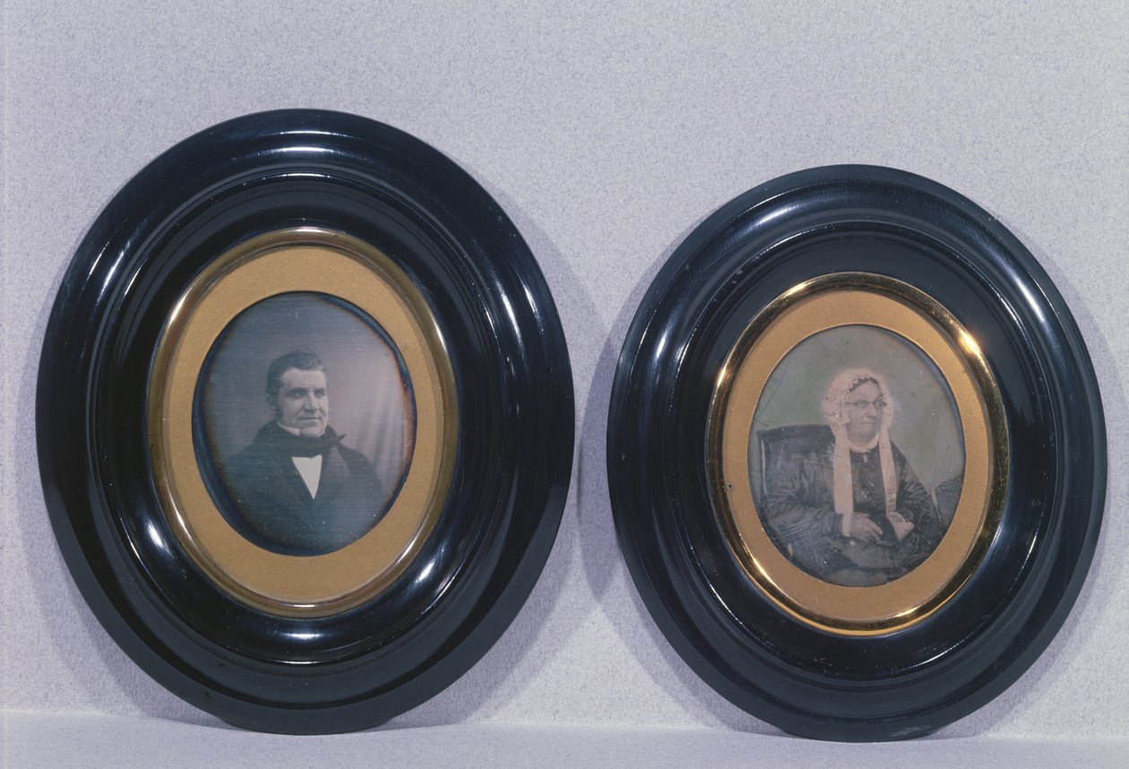 路易斯巴斯德的母亲和父亲（1822-95），c.1840-50（daguerreotype） 作者 法国摄影师