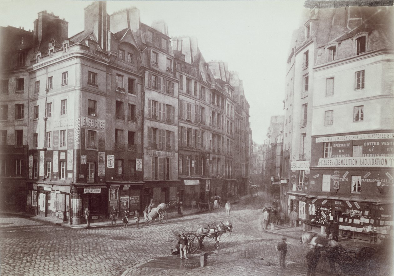 巴黎，Rue Galande，1888年（棕褐色照片） 作者 法国摄影师