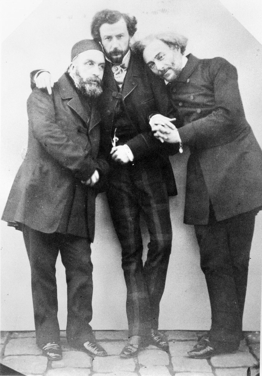 Charles Lambert-Bey（1804-64），Maxime Du Camp（1822-94）和Louis Jourdan（L。to R.）的肖像 作者 法国摄影师