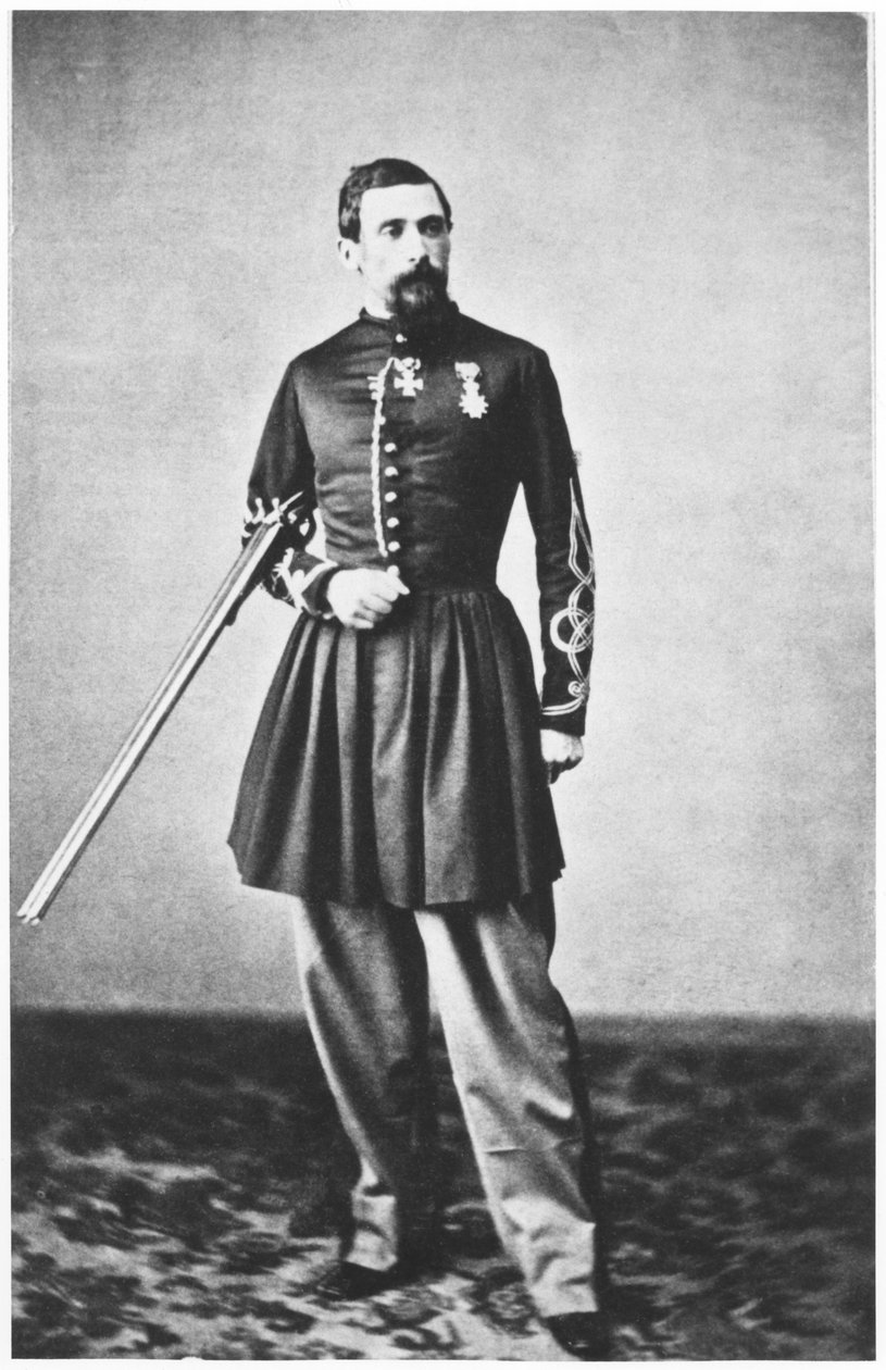 Jules Gerard的肖像（1817-1864）Spahis第3团的中尉 作者 法国摄影师