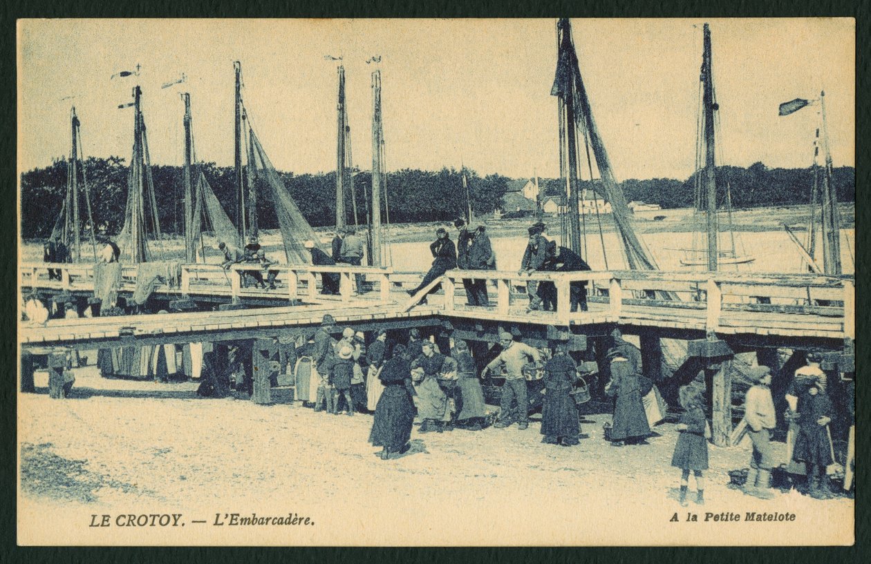 描绘Le Crotoy登陆阶段的明信片，c.1900 作者 法国摄影师