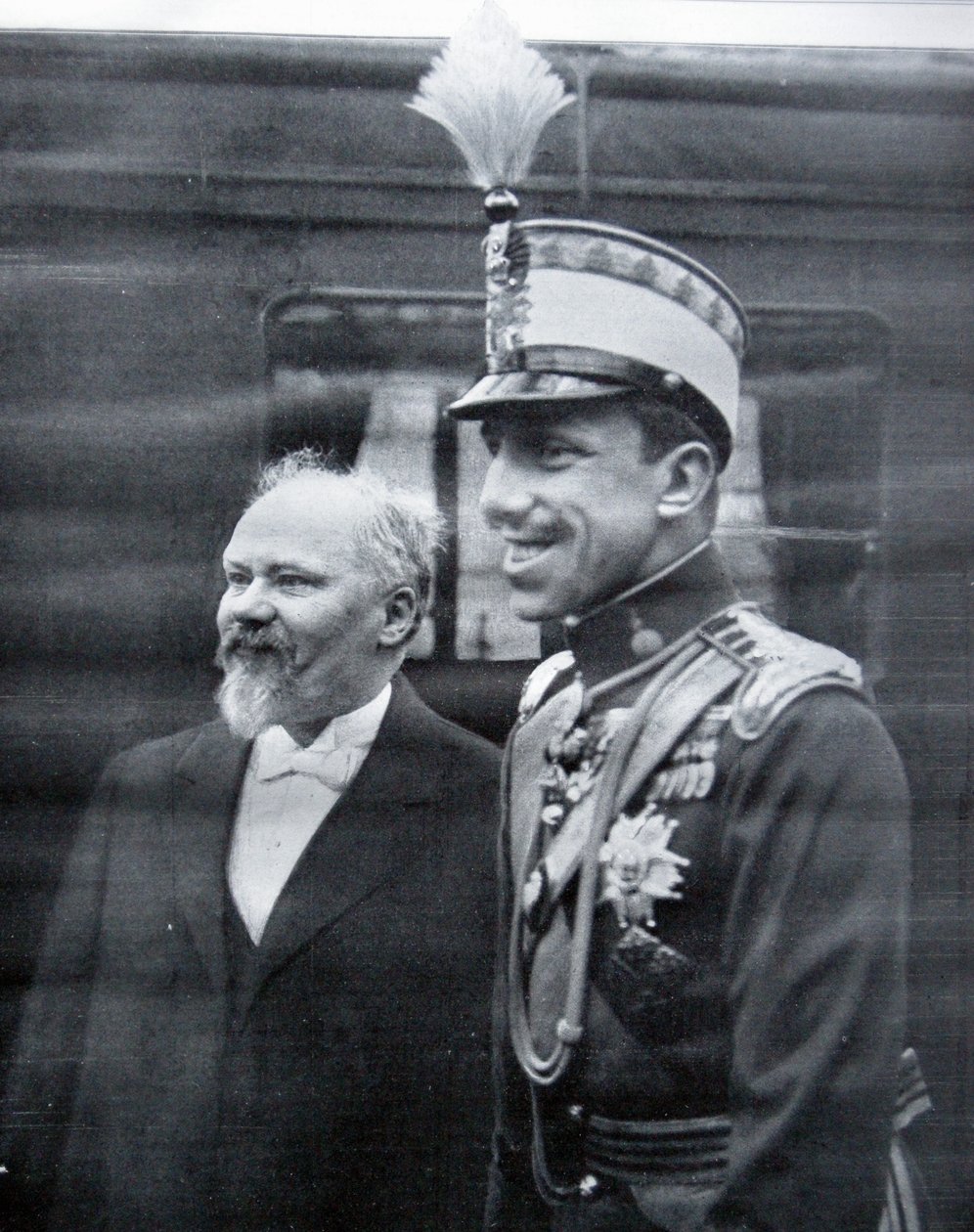 Raymond Poincare迎接西班牙国王Alfonso XIII 作者 法国摄影师