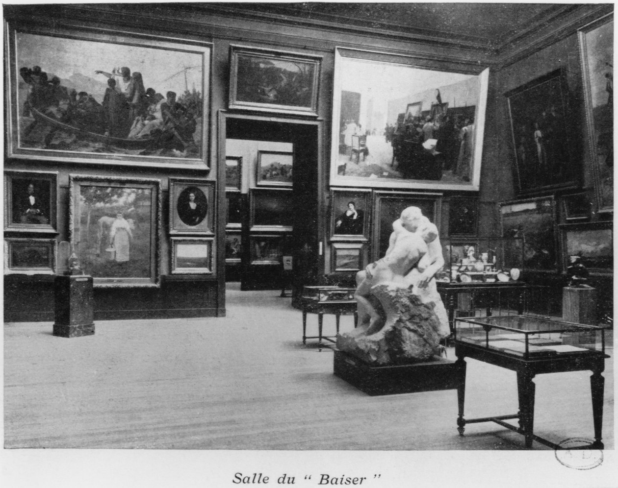 巴黎卢森堡博物馆Auguste Rodin亲吻的房间，c.1910 作者 法国摄影师