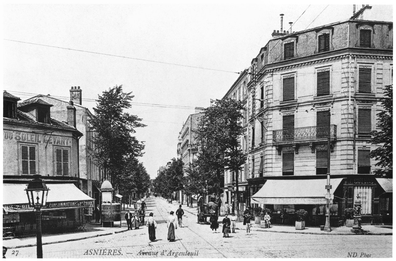 Asnieres，Avenue dArgenteuil，c.1900的视图 作者 法国摄影师
