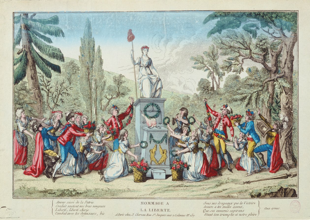 向自由致敬，Fete de l&39;Unite，1793年8月10日 作者 法语学校