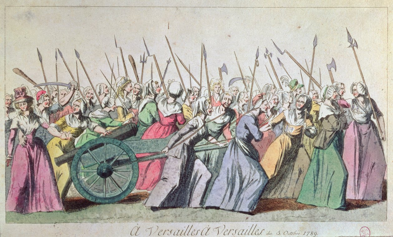 1789年10月5日，巴黎凡尔赛宫的凡尔赛凡尔赛女王三月（见127501和154733） 作者 法语学校