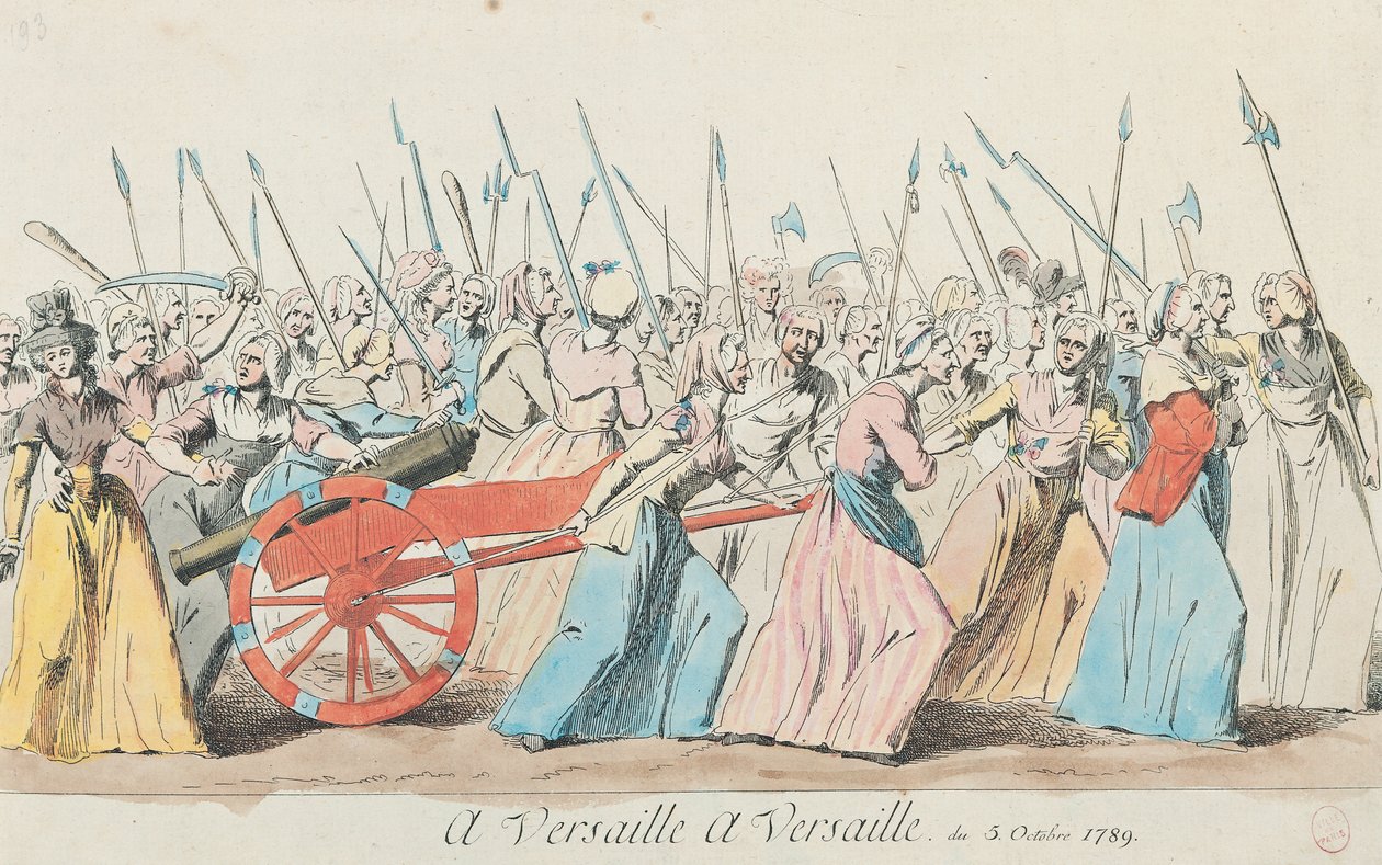 “凡尔赛宫，凡尔赛宫”，1789年10月5日巴黎凡尔赛女性三月（另见28334和127501） 作者 法语学校