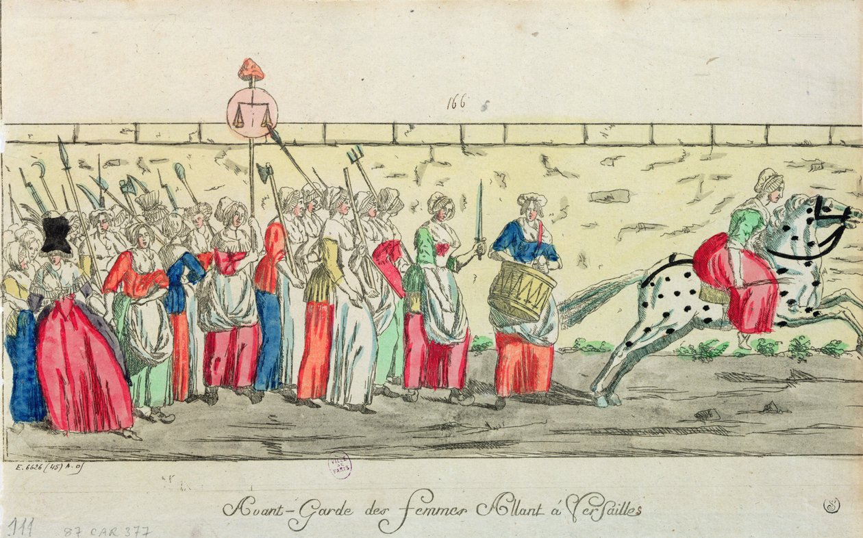 1789年10月5日前往凡尔赛宫的女性高级护卫 作者 法语学校