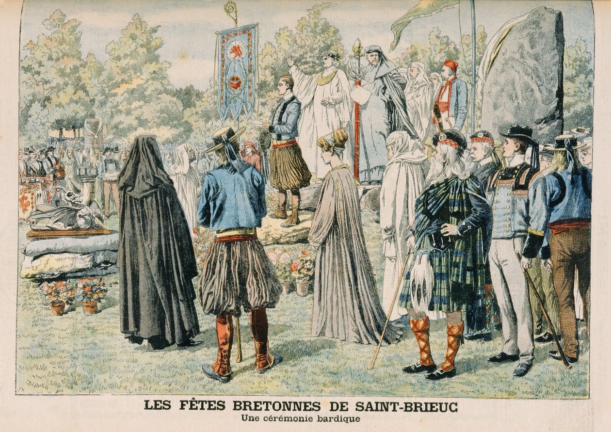 布列塔尼Saint-Brieuc的Bardic仪式，来自&39;Le Petit Journal&39;的插图，1906年7月29日 作者 法语学校