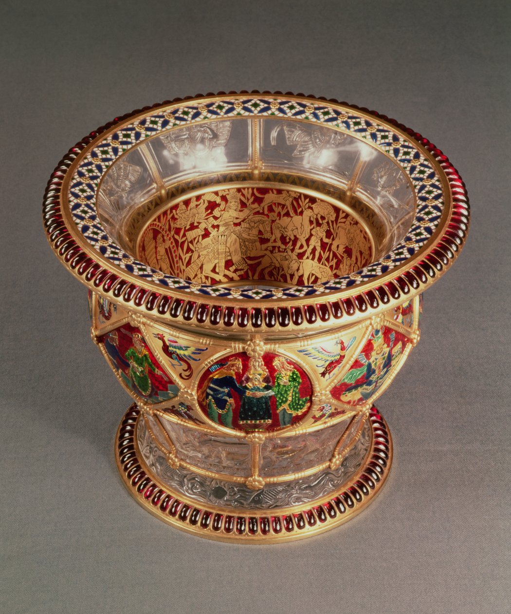 盒装有plique-a-jour和景泰蓝珐琅，由Alexis Falize，巴黎，1870年（水晶，金和珐琅） 作者 法语学校