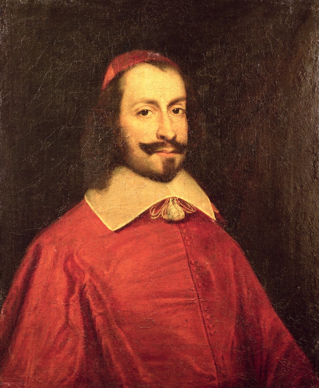 红衣主教Jules Mazarin（1602-61）复制了一幅17世纪的肖像 作者 法语学校