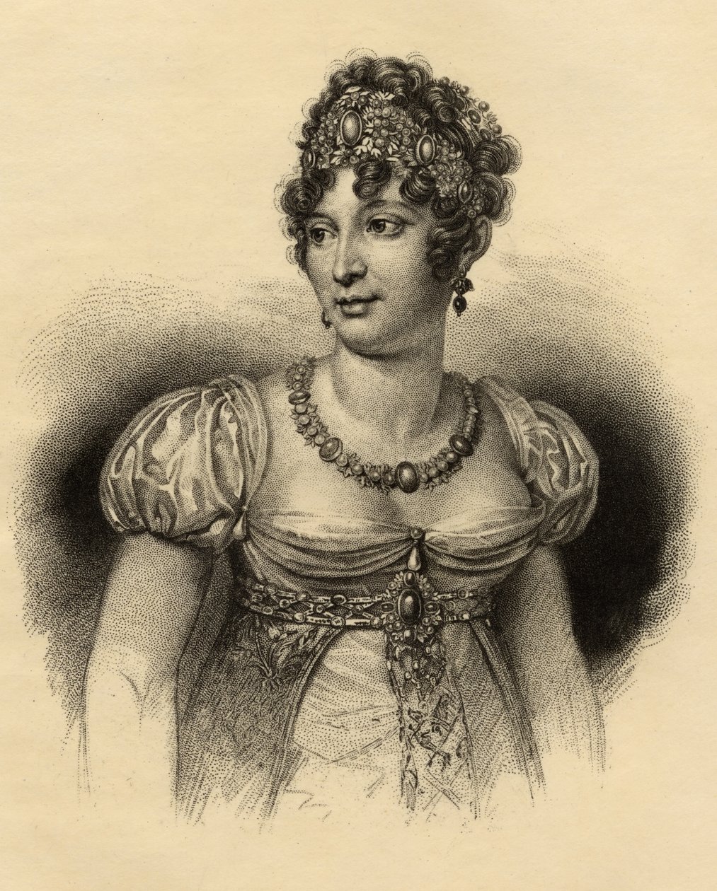 Caroline Bonaparte（1782-1839）那不勒斯女王 作者 法语学校