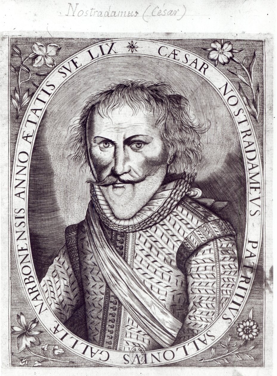 Cesar Nostradamus（1555-1629），59岁，Michel Nostradamus的儿子，1614年 作者 法语学校