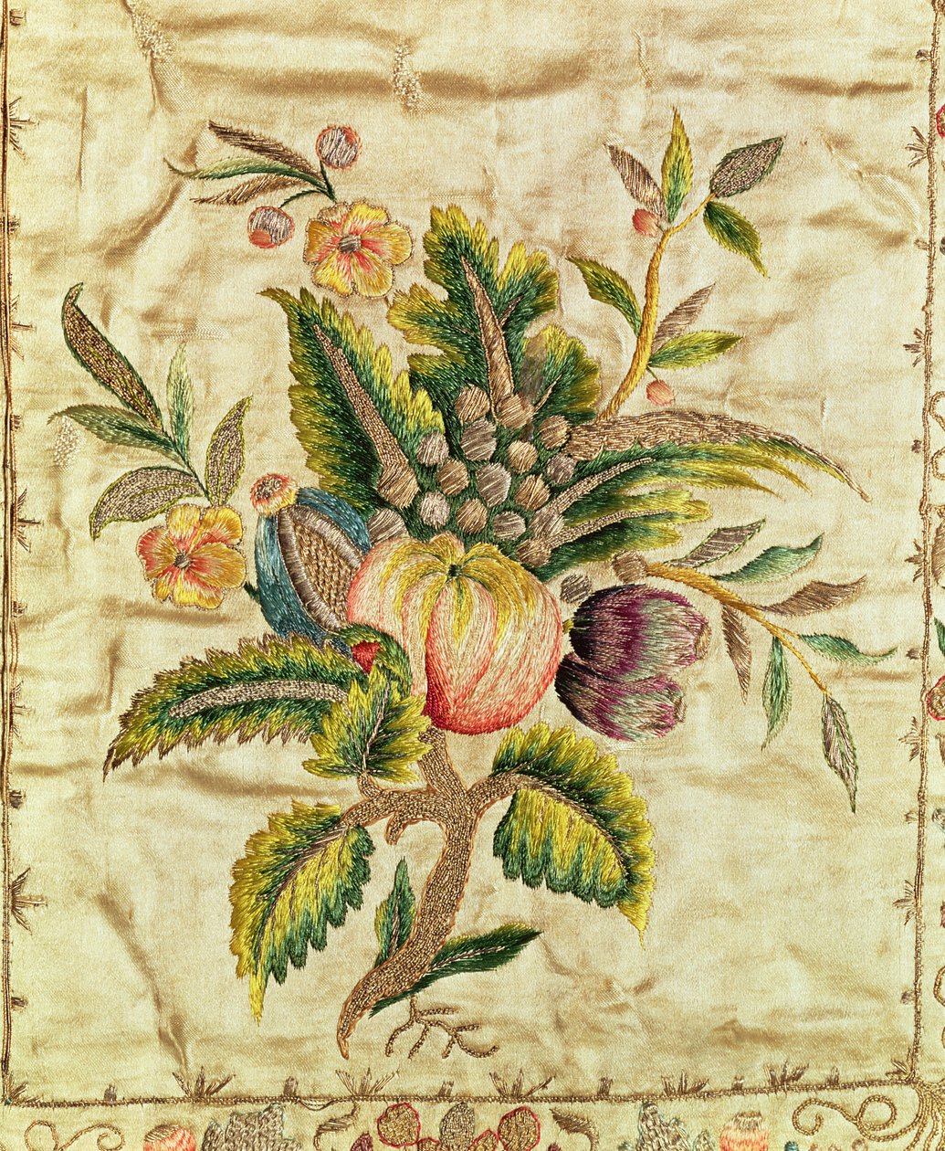 Chasuble，1785年（缎面刺绣金色和银色线在做工作） 作者 法语学校