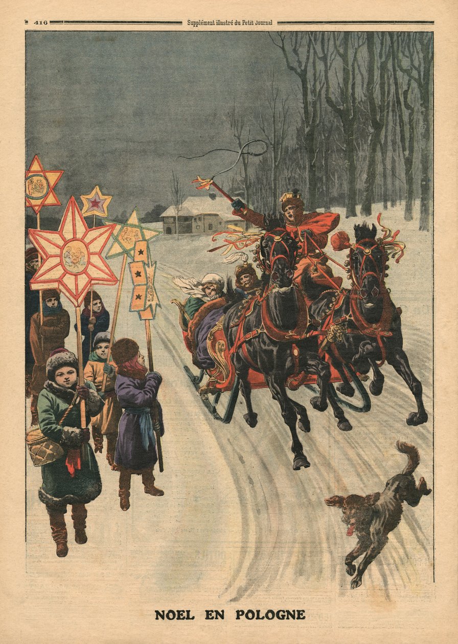 圣诞节在波兰，从&39;Le Petit Journal&39;的例证，补充illustre，1911年12月24日 作者 法语学校