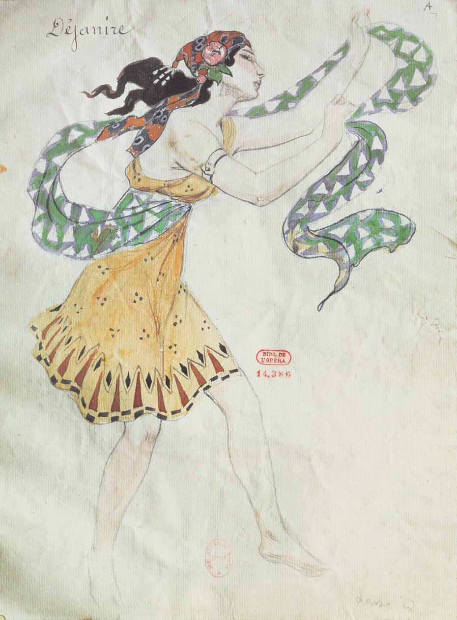 来自Charles Camille Saint-Saens（1835-1921）歌剧“Samson and Delilah”的Delilah服装设计 作者 法语学校