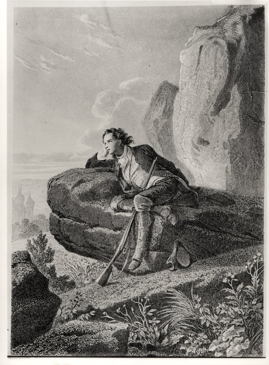 白日梦，弗朗索瓦·雷内的“海外回忆录”中的插图（1768-1848）Chateaubriand的子爵，c.1841 作者 法语学校