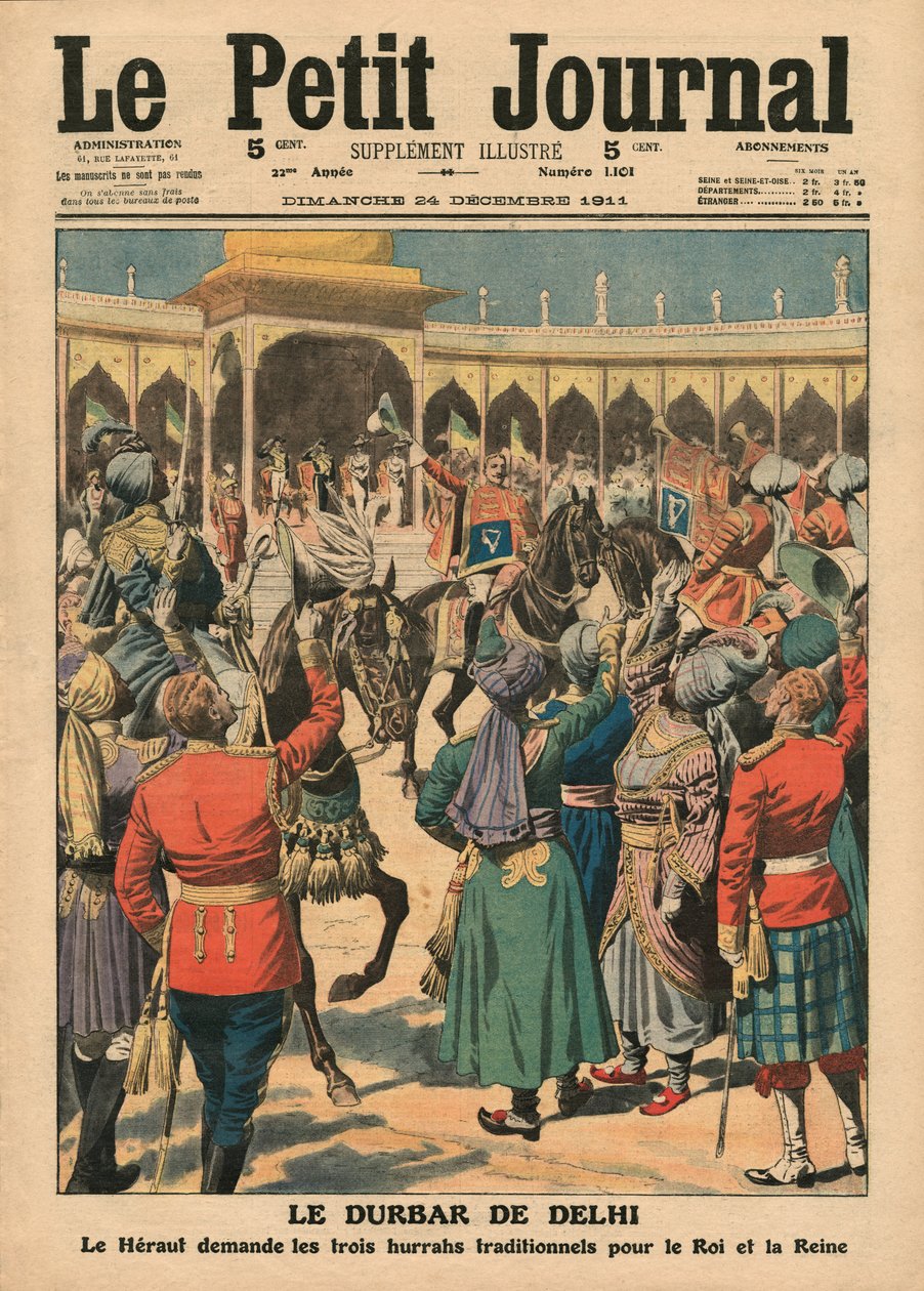 德里杜巴，来自&39;Le Petit Journal&39;的插图，补充illustre，1911年12月24日 作者 法语学校