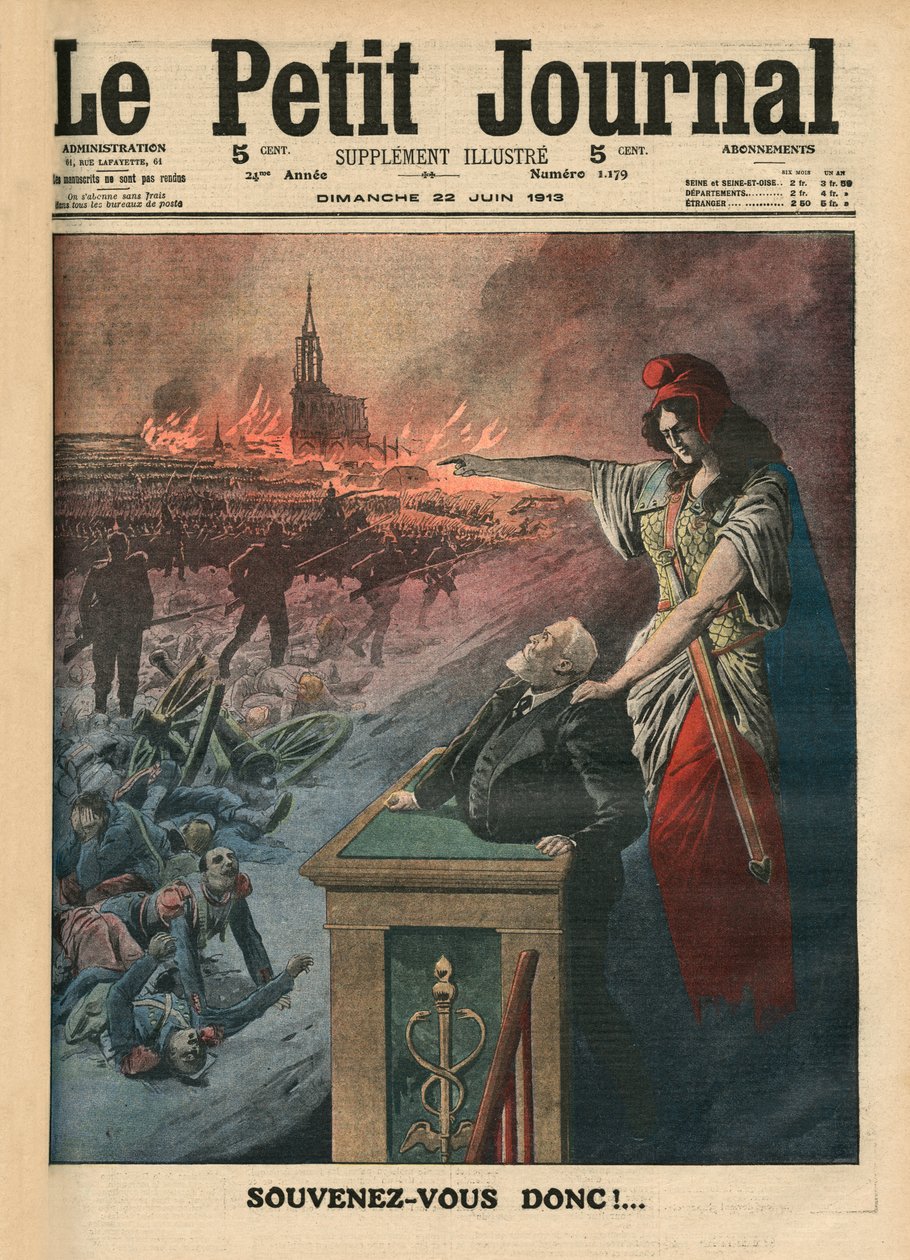 法国的解除武装，Jean Jaures和Marianne，1903年12月6日“Le Petit Journal”的插图 作者 法语学校