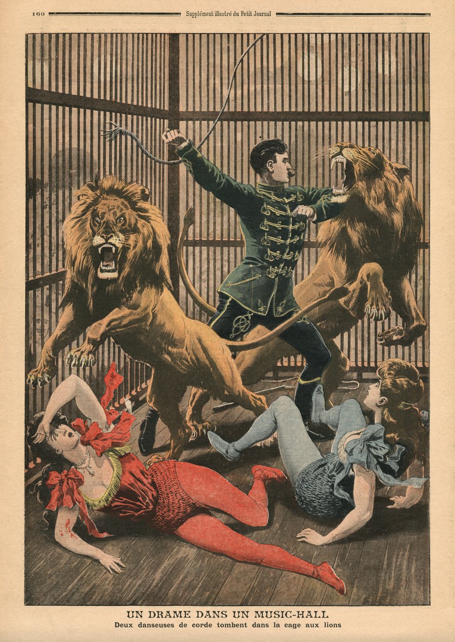 戏剧在音乐厅，插图来自&39;Le Petit Journal&39;，补充illustre，1907年5月19日 作者 法语学校