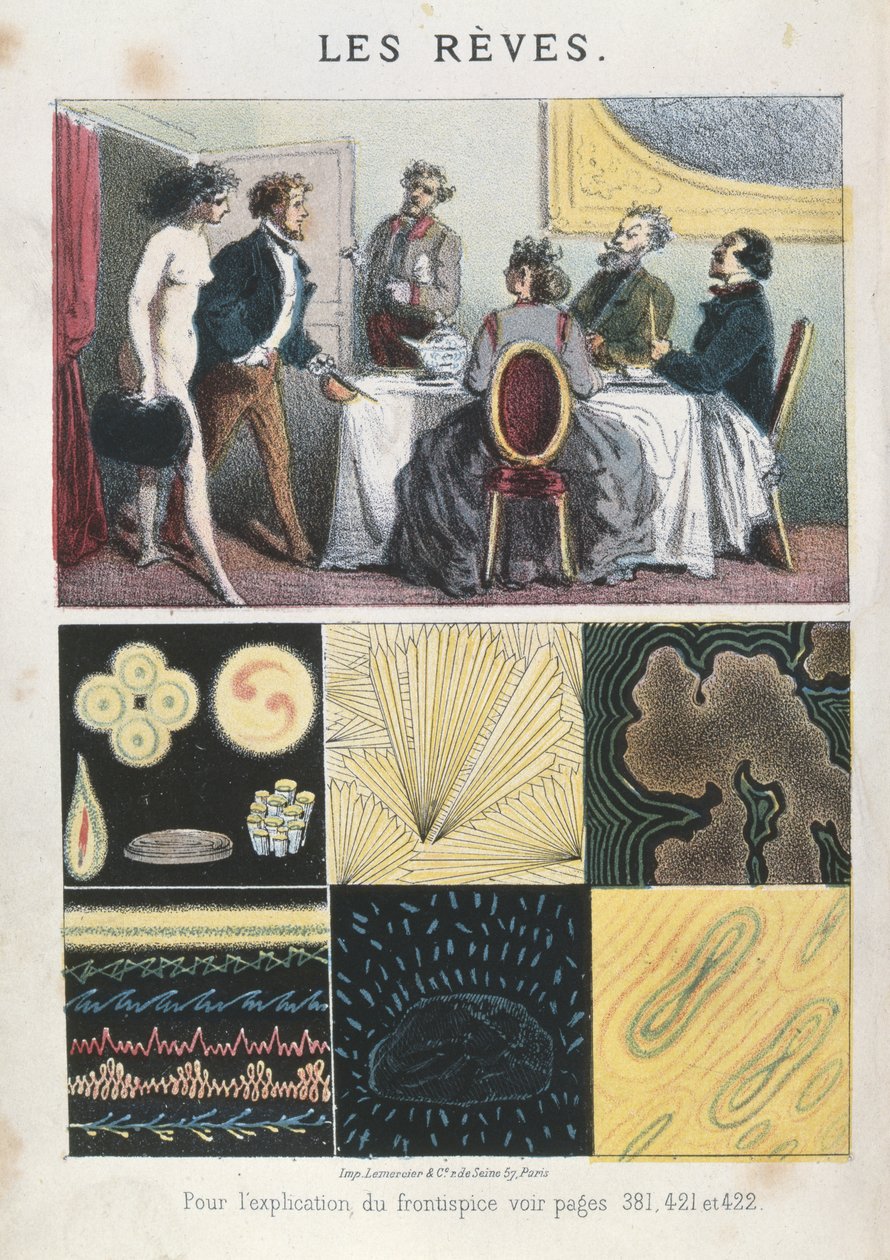 梦想，梦想的插图和1867年圣丹尼的侯爵dHervey的领导方式 作者 法语学校