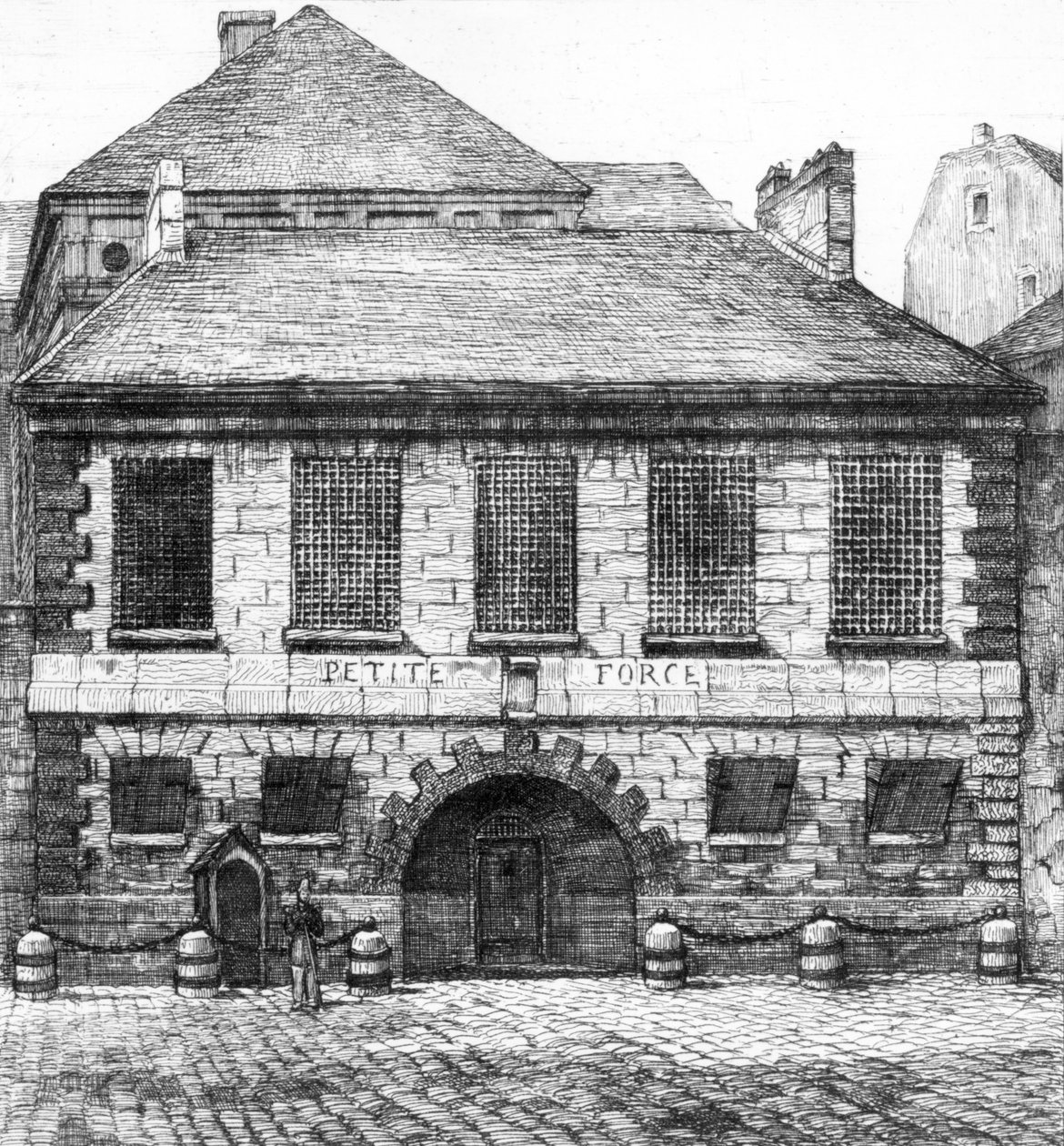 1850年在巴黎的Pavee路上进入“La Petite Force”监狱 作者 法语学校