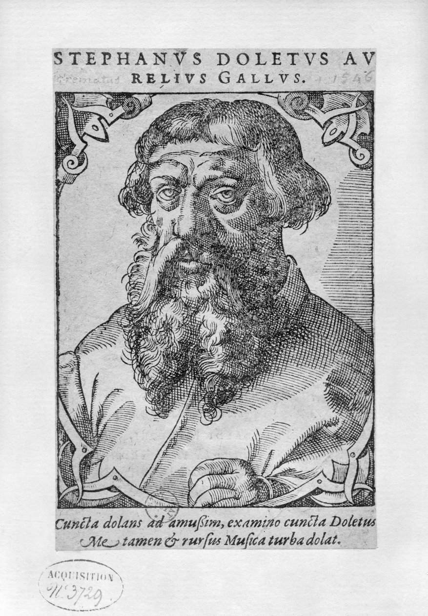 Etienne Dolet（1509-46）1546 作者 法语学校