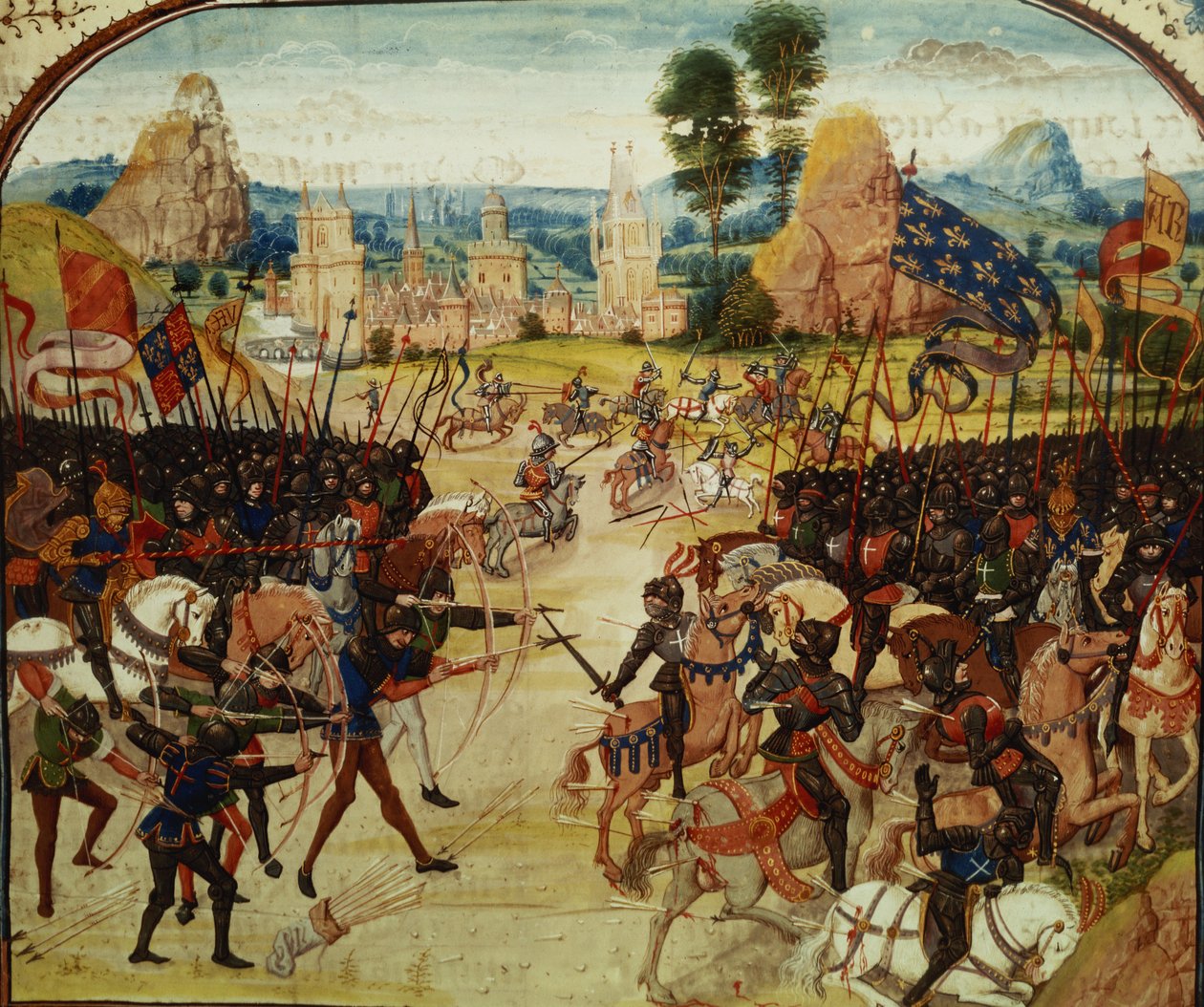 Fr 2643 f.207普瓦捷战役，1356年，来自Froissart&39;s Chronicle 作者 法语学校