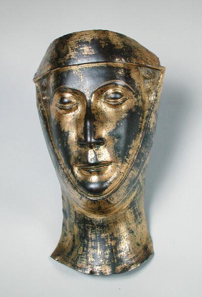 Herbert Lanier的妻子的丧葬面具（d.1290）（镀金铜） 作者 法语学校