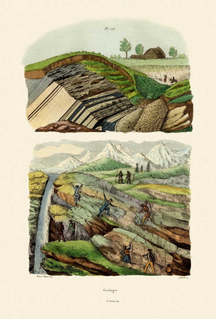 地质学，1833-39 作者 法语学校