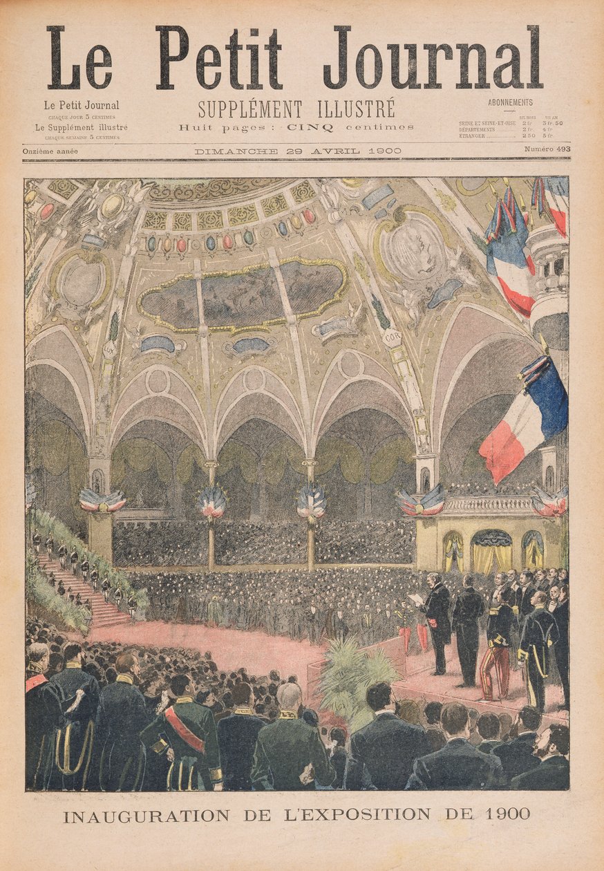 巴黎1900年世界博览会的落成典礼，1900年4月29日“Le Petit Journal”的插图 作者 法语学校
