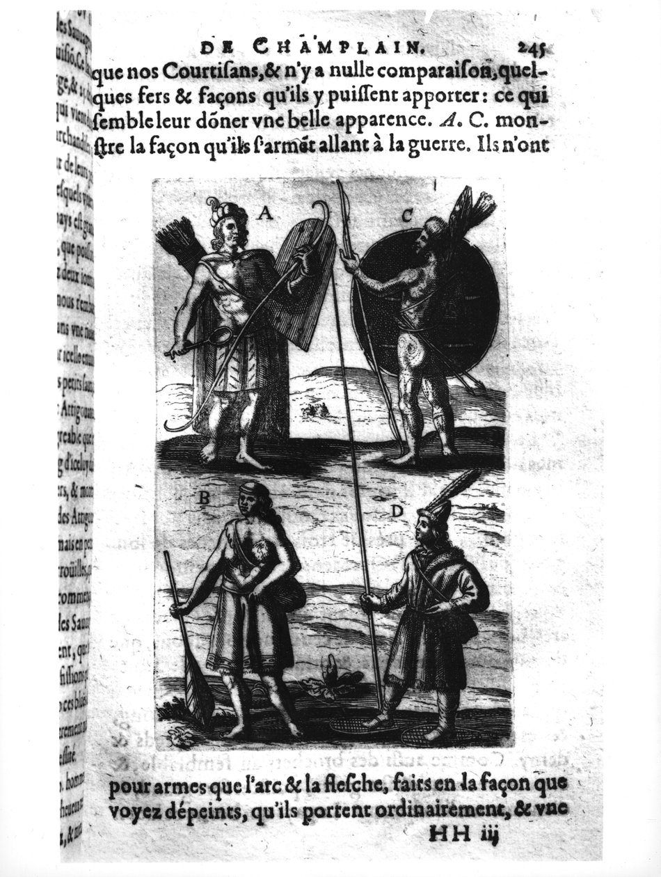 新法兰西的易洛魁人，来自Samuel Champlain的Sieur Champlain之旅（1567-1635） 作者 法语学校