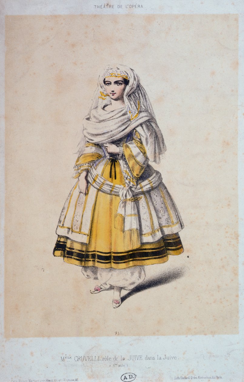 Jeanne Sophie Charlotte Cruvelli（1826-1907）担任La Juive首席法案，第1850-60号法案 作者 法语学校